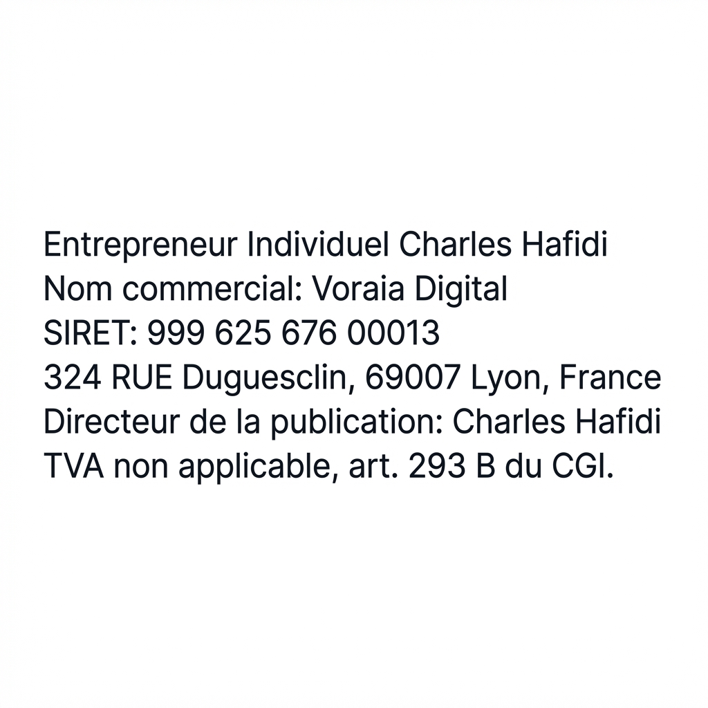 Informations légales éditeur